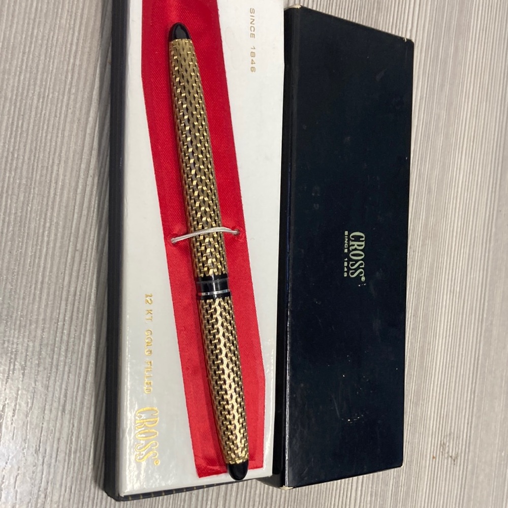 Cross 12kt gold filed fountain pen model 6602 on box
